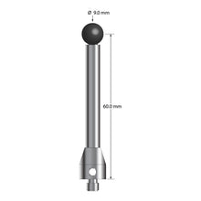 ATG-9064.5-SN M5 stylus with 9.0mm silicon nitride ball, carbide stem, and stainless steel base, 60.0mm long by Q-Mark Manufacturing, Inc.