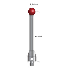 ATG-9064.5 M5 stylus with 9.0mm ruby ball, carbide stem, and stainless steel base, 60.0mm long by Q-Mark Manufacturing, Inc.