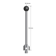 ATG-9075-SN M5 stylus with 9.0mm silicon nitride ball, carbide stem, and stainless steel base, 75.0mm long by Q-Mark Manufacturing, Inc.