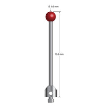 ATG-9075 M5 stylus with 9.0mm ruby ball, carbide stem, stainless steel base, 75.0mm long by Q-Mark Manufacturing, Inc.