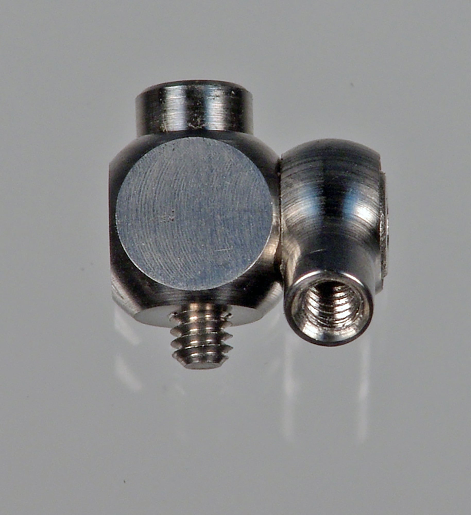 GM2-16 M2 offset stylus knuckle, stainless steel, by Q-Mark Manufacturing, Inc.