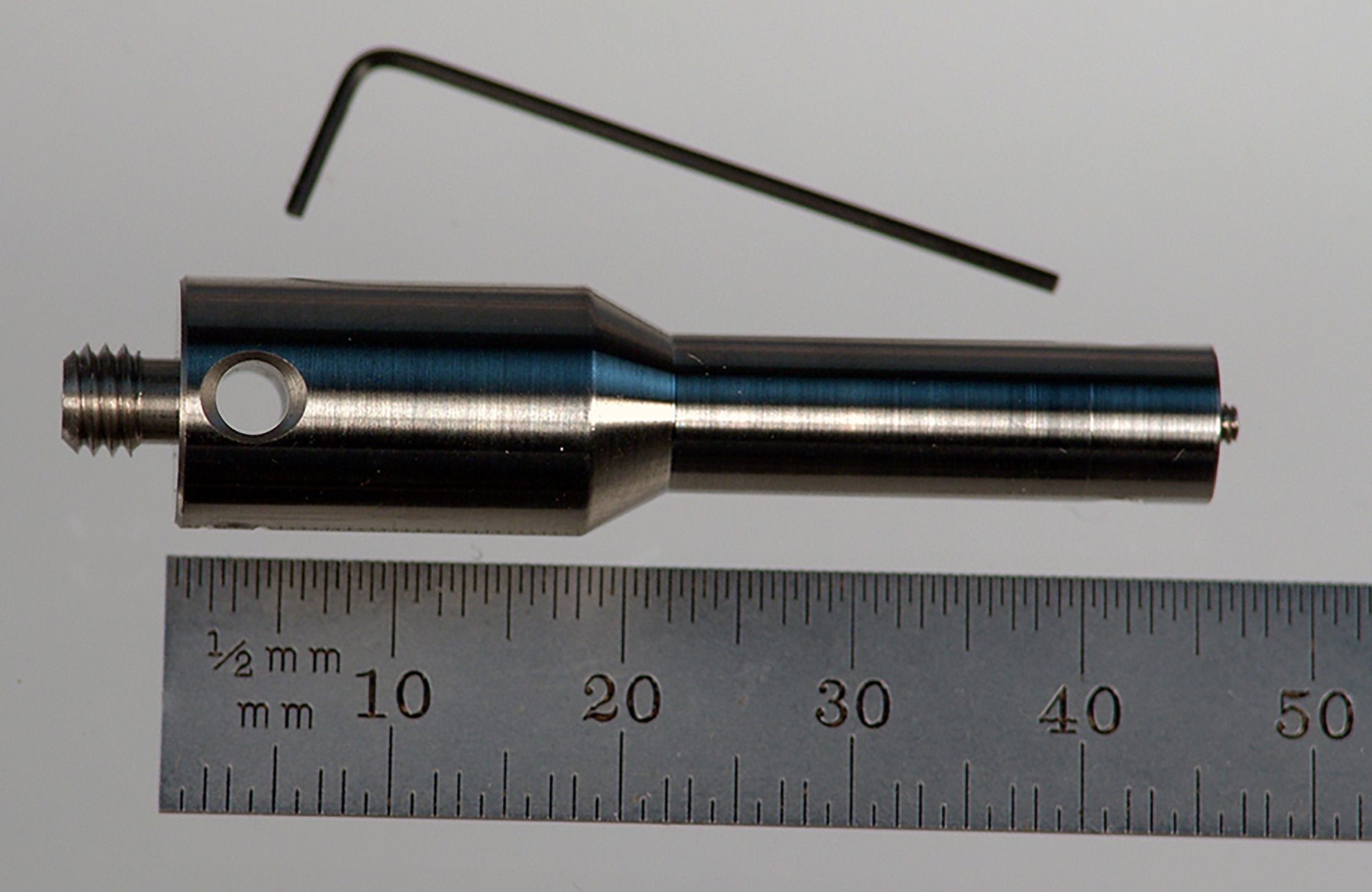PH-20 M5 right angle stylus holder, stainless steel, with 2.0mm through hole.