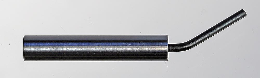 PK-2 probe wrench for M2 styli, offset style, hardened tool steel with stainless handle.