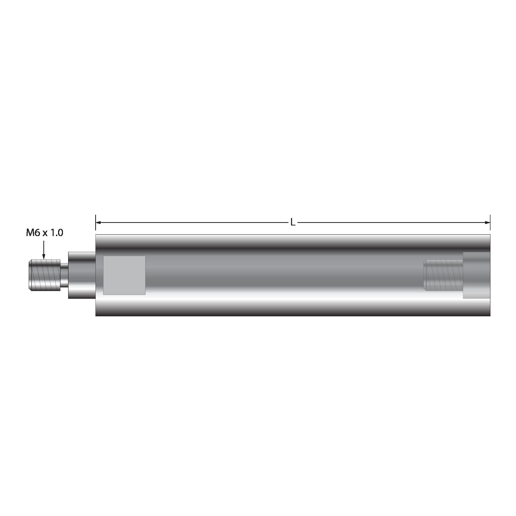 QMF-EXT-6"-S M6 thread 0.620 inch diameter stainless steel 6.0 inches by Q-Mark Manufacturing, Inc.