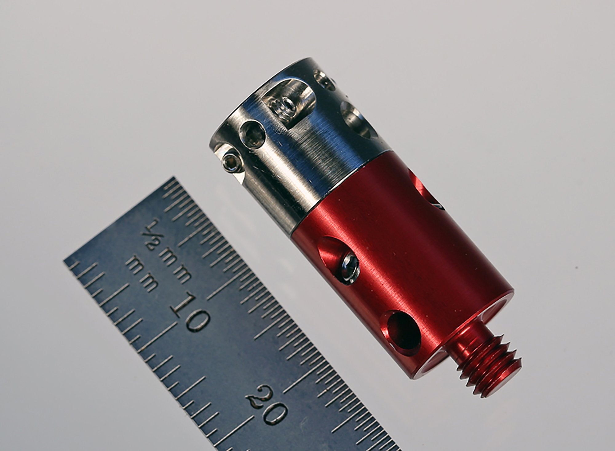 RAP-11PF-PH1.5 M5 rotary stylus holder for Pro Fit series, anodized aluminum and stainless steel.