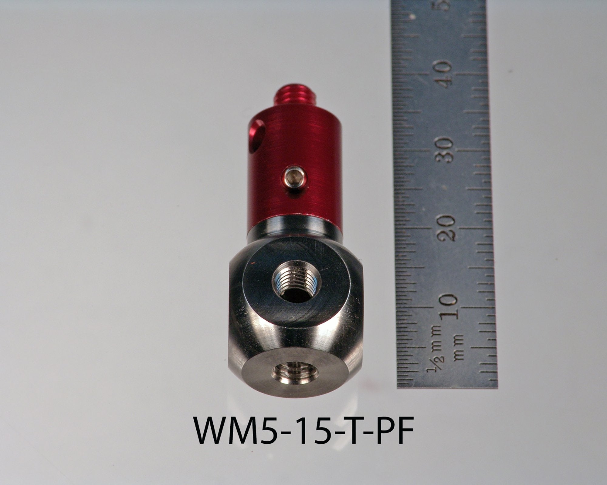 RAP-11PF-WM5-15-T-PF M5 rotary Pro Fit series 5-sided cube, anodized aluminum and titanium, 32.5mm length by Q-Mark Manufacturing, Inc.