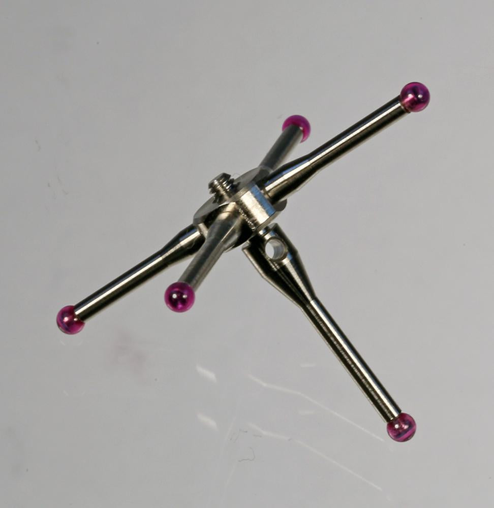 STR3-2030 M3 2.0mm ruby star probe with stainless steel stems, 30mm span by Q-Mark Manufacturing, Inc.
