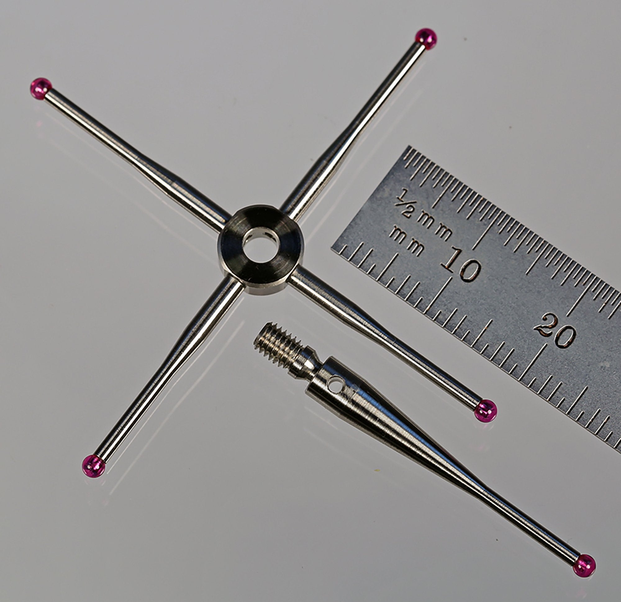 STR3-2050 M3 2.0mm ruby star probe, 50mm length, stainless steel stems by Q-Mark Manufacturing, Inc.