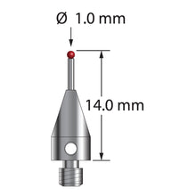 TM3-1014-TX-8 M3 stylus with ruby ball, carbide stem, and titanium base, 14.0 mm long by Q-Mark Manufacturing, Inc.