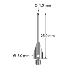 TM3-1025-TX-8-SN M3 stylus with 1.0mm silicon nitride ball, carbide stem, titanium base, 25mm long by Q-Mark Manufacturing, Inc.