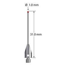 TM3-1031-TX-8 M3 stylus with 1.0mm ruby ball, carbide stem, and titanium base, 31.0mm long by Q-Mark Manufacturing, Inc.