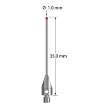 TM3-1035-TX-8 M3 ruby ball stylus with carbide stem and titanium base, 35mm long by Q-Mark Manufacturing, Inc.