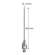 TM3-1040-TX-8-Z M3 stylus with 1.0mm zirconia ball, carbide stem, titanium base, 40mm long by Q-Mark Manufacturing, Inc.