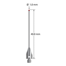 TM3-1040-TX-8 M3 stylus with 1.0mm ruby ball, carbide stem, and titanium base, 40mm long by Q-Mark Manufacturing, Inc.