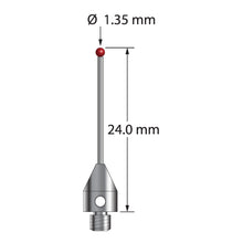 TM3-1324-TX M3 ruby ball stylus with carbide stem and titanium base, 24mm long by Q-Mark Manufacturing, Inc.
