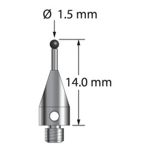 TM3-1514-TX-SN M3 stylus with 1.5mm silicon nitride ball, carbide stem, titanium base, 14mm length by Q-Mark Manufacturing, Inc.