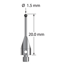 TM3-1520-TX-SN M3 stylus with 1.5mm silicon nitride ball and titanium base, 20mm long by Q-Mark Manufacturing, Inc.