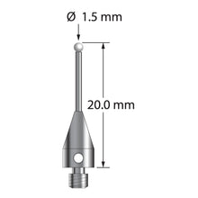 TM3-1520-TX-Z M3 stylus with 1.5mm zirconia ball, carbide stem, and titanium base, 20mm long by Q-Mark Manufacturing, Inc.