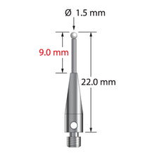 TM3-1522-09-Z M3 stylus with 1.5mm zirconia ball and carbide stem by Q-Mark Manufacturing, Inc.