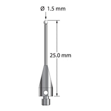 TM3-1525-TX-Z M3 stylus with 1.5mm zirconia ball, carbide stem, and titanium base, 25mm long by Q-Mark Manufacturing, Inc.