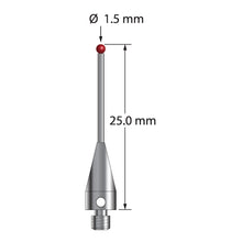 TM3-1525-TX M3 ruby ball stylus, 1.5mm diameter, carbide stem, titanium base, 25mm long by Q-Mark Manufacturing, Inc.