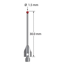 TM3-1530-TX-7.5 M3 ruby ball stylus with carbide stem and titanium base, 30mm long by Q-Mark Manufacturing, Inc.