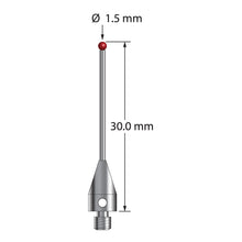 TM3-1530-TX M3 stylus with 1.5mm ruby ball, carbide stem, and titanium base, 30mm long by Q-Mark Manufacturing, Inc.