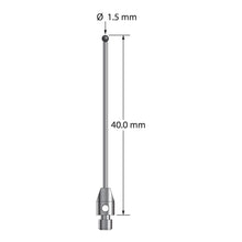 TM3-1540-6-SN M3 stylus with 1.5mm silicon nitride ball, carbide stem, stainless steel base, 40mm long by Q-Mark Manufacturing, Inc.