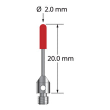 TM3-2020-B M3 cylinder stylus with ruby cylinder, carbide stem, and stainless steel base by Q-Mark Manufacturing, Inc.