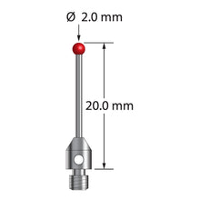 TM3-2020 M3 stylus with 2.0mm ruby ball, carbide stem, and stainless steel base, 20.0mm long by Q-Mark Manufacturing, Inc.