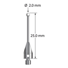 TM3-2025-TX-Z M3 2.0mm zirconia ball stylus with carbide stem and titanium base, 25mm long by Q-Mark Manufacturing, Inc.