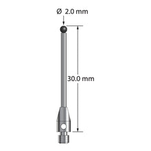 TM3-2030-SN M3 stylus with 2.0mm silicon nitride ball, carbide stem, stainless steel base, 30mm long by Q-Mark Manufacturing, Inc.