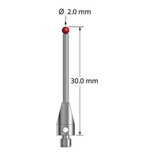 TM3-2030-TX M3 stylus with 2.0mm ruby ball, carbide stem, and titanium base, 30mm long by Q-Mark Manufacturing, Inc.
