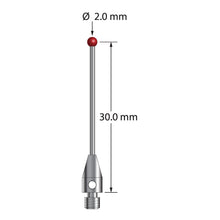 TM3-2031-DS1 M3 stylus with 2.0mm ruby ball, carbide stem, and stainless steel base by Q-Mark Manufacturing, Inc.