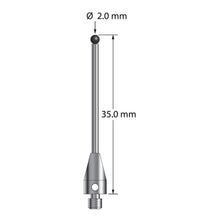TM3-2035-TX-SN M3 stylus with 2.0mm silicon nitride ball, carbide stem, titanium base, 35mm long by Q-Mark Manufacturing, Inc.