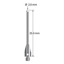TM3-2035-TX-Z M3 stylus with 2.0mm zirconia ball, carbide stem, and titanium base, 35mm long by Q-Mark Manufacturing, Inc.