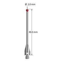 TM3-2040-TX M3 ruby ball stylus with carbide stem and titanium base, 40mm long by Q-Mark Manufacturing, Inc.