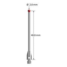 TM3-2041 M3 2.0mm ruby ball stylus with carbide stem and stainless steel base, 40mm long by Q-Mark Manufacturing, Inc.