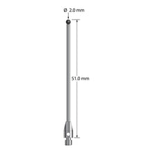 TM3-2051-SN M3 stylus, 2.0mm silicon nitride ball, carbide stem, stainless steel base, 51.0mm long by Q-Mark Manufacturing, Inc.
