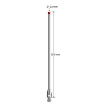 TM3-2070 M3 stylus with 2.0mm ruby ball, carbide stem, and stainless steel base, 70mm long by Q-Mark Manufacturing, Inc.