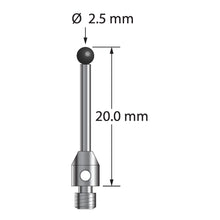 TM3-2520-SN M3 stylus, 2.5mm silicon nitride ball, carbide stem, stainless steel base, 20mm long by Q-Mark Manufacturing, Inc.