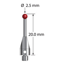 TM3-2520-TX M3 stylus with 2.5mm ruby ball, carbide stem, and titanium base, 20mm long by Q-Mark Manufacturing, Inc.