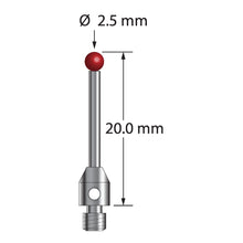 TM3-2520 M3 stylus with 2.5mm ruby ball, carbide stem, and stainless steel base, 20mm long by Q-Mark Manufacturing, Inc.