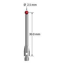 TM3-2531.25-DS2 M3 stylus with 2.5mm ruby ball, carbide stem, and stainless steel base by Q-Mark Manufacturing, Inc.