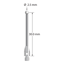 TM3-2531.25-Z M3 stylus with 2.5mm zirconia ball, carbide stem, and stainless steel base by Q-Mark Manufacturing, Inc.