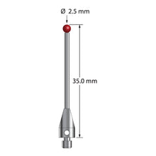 TM3-2535-TX M3 stylus with 2.5mm ruby ball, carbide stem, titanium base, 35mm long by Q-Mark Manufacturing, Inc.
