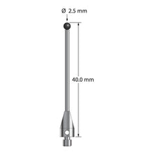 TM3-2540-TX-SN M3 stylus with 2.5mm silicon nitride ball, carbide stem, and titanium base, 40mm long by Q-Mark Manufacturing, Inc.