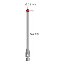 TM3-2541.25-DS2 M3 stylus with 2.5mm ruby ball, carbide stem, and stainless steel base by Q-Mark Manufacturing, Inc.