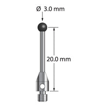 TM3-3021.5-SN M3 stylus with 3.0mm silicon nitride ball, carbide stem, and stainless steel base by Q-Mark Manufacturing, Inc.