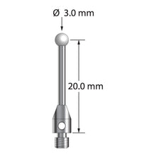 TM3-3021.5-Z M3 stylus with 3.0mm zirconia ball, carbide stem, and stainless steel base by Q-Mark Manufacturing, Inc.